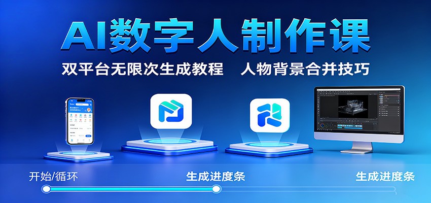 2025年最新AI数字人制作教程，零基础快速上手，人物背景完美融合