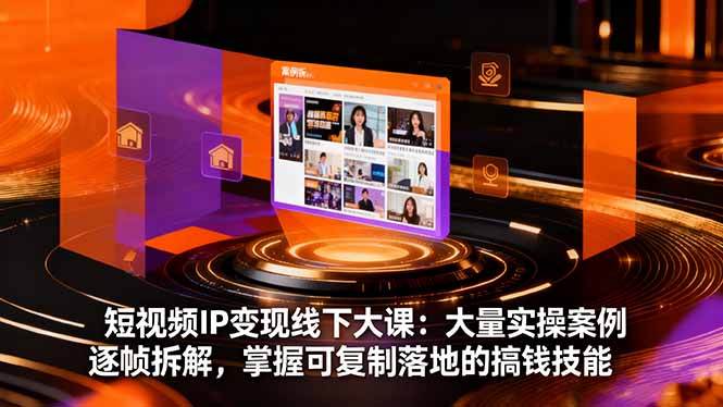 广州7月短视频IP变现大课，手把手教你打造个人IP，实现低成本高回报