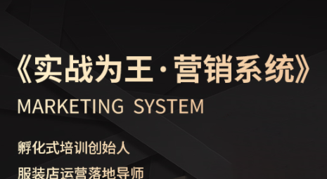 老杨·服装老板必修课《实战为王-营销系统》实现业绩被动式增长-小肥鱼网创-十年互联网创业实战派 | 专注精准流量获取与转化