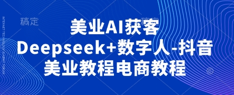 美业AI获客Deepseek+数字人-抖音美业教程电商教程-小肥鱼网创-十年互联网创业实战派 | 专注精准流量获取与转化
