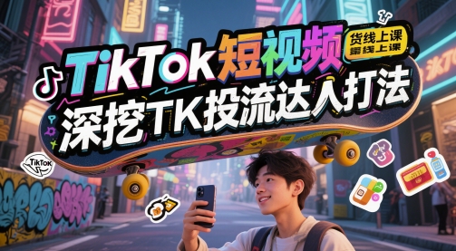 TikTok短视频带货线上课，深挖TK投流达人打法-小肥鱼网创-十年互联网创业实战派 | 专注精准流量获取与转化