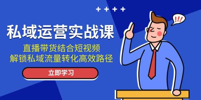 私域运营实战课：直播带货结合短视频，解锁私域流量转化高效路径-小肥鱼网创-十年互联网创业实战派 | 专注精准流量获取与转化