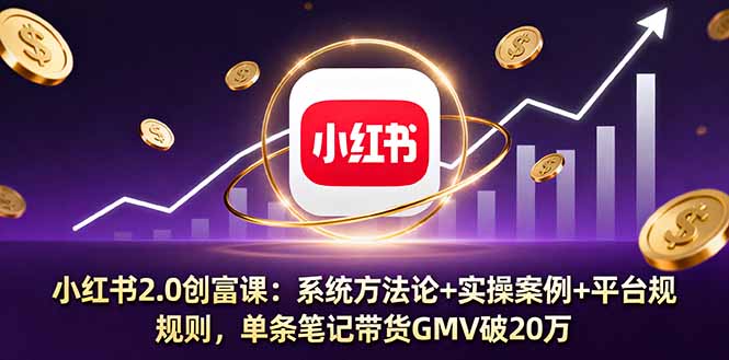 小红书营销实操：掌握平台规则，内容创作到变现的全方位策略，实现GMV翻倍增长