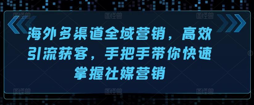 海外多渠道全域营销，高效引流获客，手把手带你快速掌握社媒营销-小肥鱼网创-十年互联网创业实战派 | 专注精准流量获取与转化