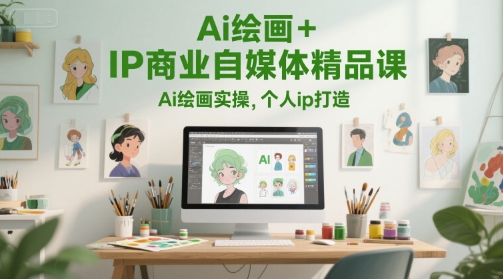 Ai绘画+IP商业自媒体精品课，Ai绘画实操，个人ip打造-小肥鱼网创-十年互联网创业实战派 | 专注精准流量获取与转化