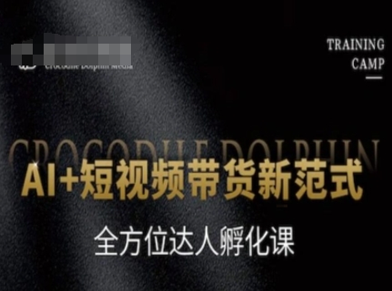 AI+短视频带货新范式，全方位达人孵化课-小肥鱼网创-十年互联网创业实战派 | 专注精准流量获取与转化
