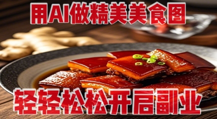 用AI做精美美食图，无需专业设备拍摄，轻轻松松开启副业-小肥鱼网创-十年互联网创业实战派 | 专注精准流量获取与转化