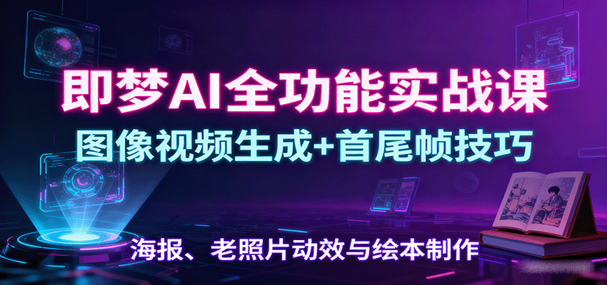 全面掌握AI图像视频生成技巧，从基础到高级实战，打造个性化海报与动态效果，即梦AI全功能课程深度解析