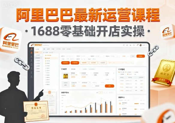 阿里巴巴运营课程全攻略：1688零基础开店实操，提升店铺流量与转化的终极指南-小肥鱼网创-十年互联网创业实战派 | 专注精准流量获取与转化