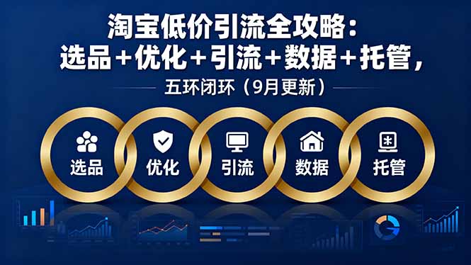 2025年淘宝店铺低成本引流策略：选品、优化、引流、数据、托管一站式解决方案