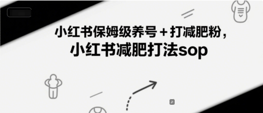小红书保姆级养号+打减肥粉，小红书减肥打法sop-小肥鱼网创-十年互联网创业实战派 | 专注精准流量获取与转化