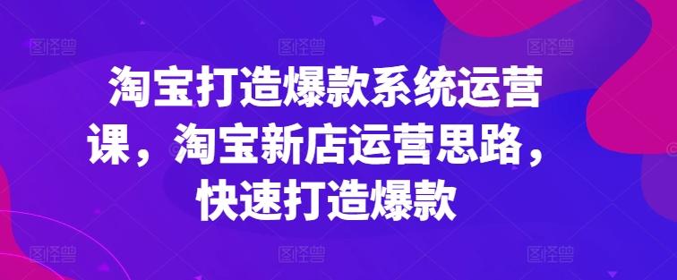 淘宝打造爆款系统运营课，淘宝新店运营思路，快速打造爆款-小肥鱼网创-十年互联网创业实战派 | 专注精准流量获取与转化