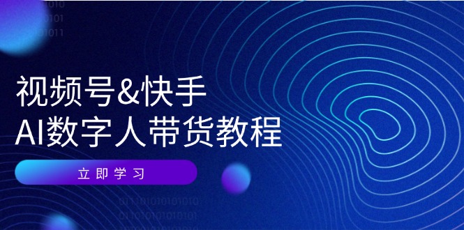 视频号快手AI数字人带货教程：认知、技术、运营、拓展与资源变现-小肥鱼网创-十年互联网创业实战派 | 专注精准流量获取与转化