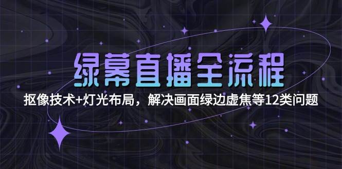 绿幕直播全流程：抠像技术+灯光布局，解决画面绿边虚焦等12类问题-小肥鱼网创-十年互联网创业实战派 | 专注精准流量获取与转化