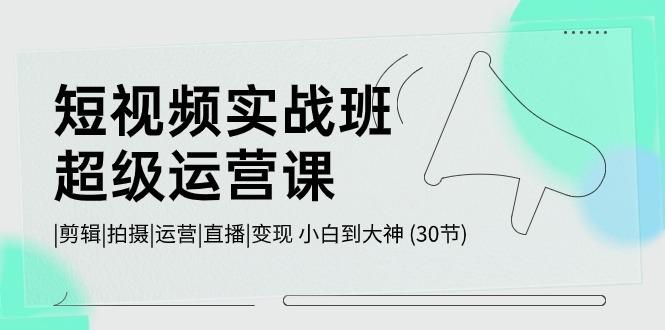 短视频实战班超级运营课 |剪辑|拍摄|运营|直播|变现 小白到大神 (30节)-小肥鱼网创-十年互联网创业实战派 | 专注精准流量获取与转化