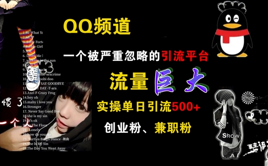 QQ频道，一个被严重忽略的引流平台，流量巨大 实操单日引流500+创业粉兼职粉【揭秘】-小肥鱼网创-十年互联网创业实战派 | 专注精准流量获取与转化