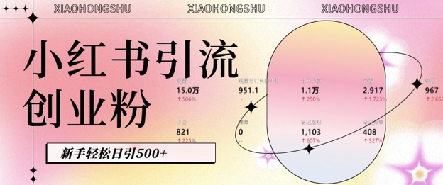 小红书私域引流无脑操作法：AI生成内容，粉丝自动转化，新手轻松日引500+创业粉-小肥鱼网创-十年互联网创业实战派 | 专注精准流量获取与转化