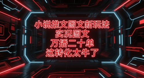 小说推文图文新玩法，实况图文，万播二十单，这转化太牛了！-小肥鱼网创-十年互联网创业实战派 | 专注精准流量获取与转化