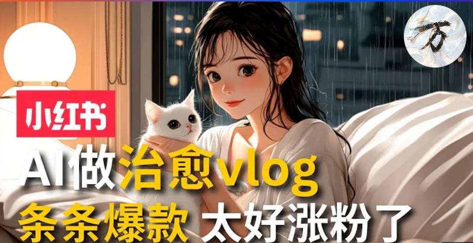 AI治愈系vlog动画视频，小红书1个月轻松涨粉破万，商单报价1500+日入2000+-小肥鱼网创-十年互联网创业实战派 | 专注精准流量获取与转化