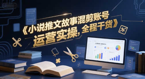 小说推文故事混剪账号运营实操，全程干货-小肥鱼网创-十年互联网创业实战派 | 专注精准流量获取与转化