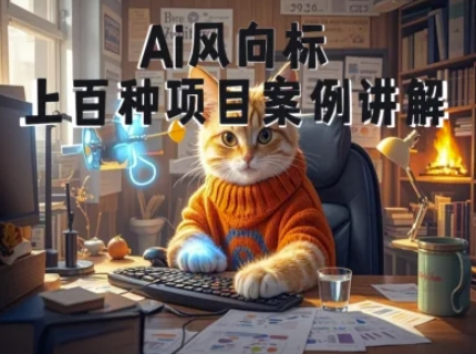 Ai风向标-附100种项目案例玩法-0基础小白到大神ai视频商业应用教学-小肥鱼网创-十年互联网创业实战派 | 专注精准流量获取与转化