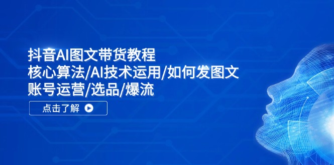 抖音AI图文带货教程：核心算法/AI技术运用/如何发图文/账号运营/选品/爆流-小肥鱼网创-十年互联网创业实战派 | 专注精准流量获取与转化