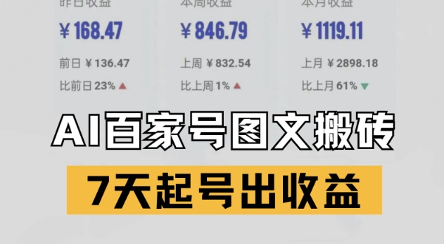 百家号搬砖新玩法，AI一键仿写爆文，7天起号出收益-小肥鱼网创-十年互联网创业实战派 | 专注精准流量获取与转化