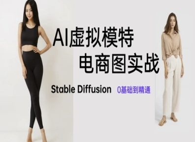 AI虚拟模特电商图实战，AI绘画Stable Diffusion 0基础到精通-小肥鱼网创-十年互联网创业实战派 | 专注精准流量获取与转化
