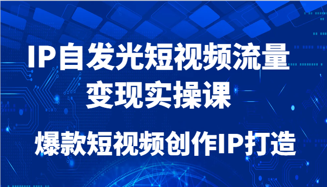 IP自发光短视频流量变现实操课，爆款短视频创作IP打造-小肥鱼网创-十年互联网创业实战派 | 专注精准流量获取与转化