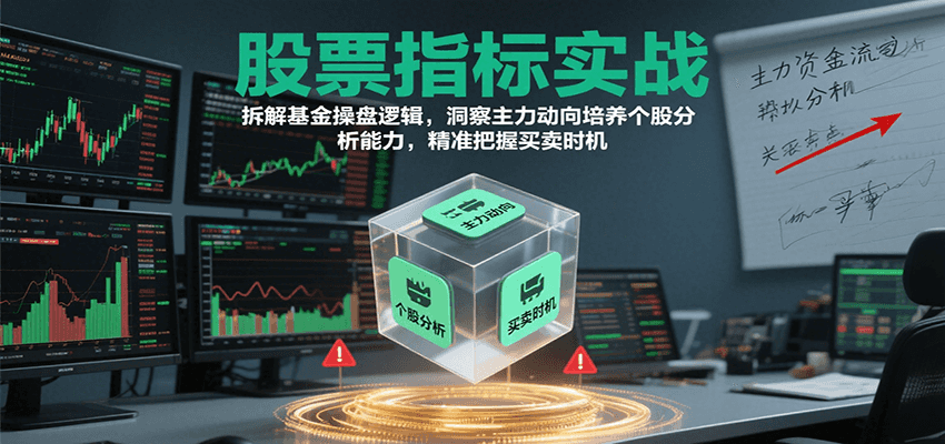 股票指标实战，基金操盘逻辑拆解，洞察主力动向培养个股分析能力把握买卖时机(更新)-小肥鱼网创-十年互联网创业实战派 | 专注精准流量获取与转化