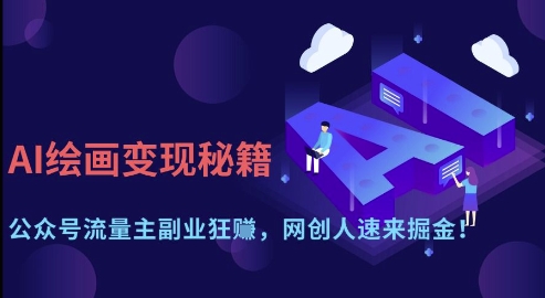 AI绘画变现秘籍：公众号流量主副业狂挣，网创人速来掘金【揭秘】-小肥鱼网创-十年互联网创业实战派 | 专注精准流量获取与转化